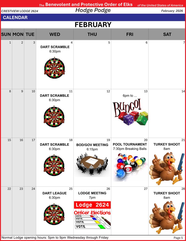 Calendar February 2026