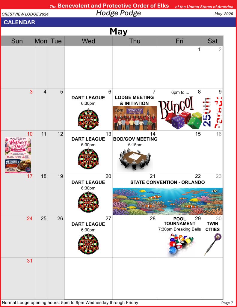 May 2026 Calendar